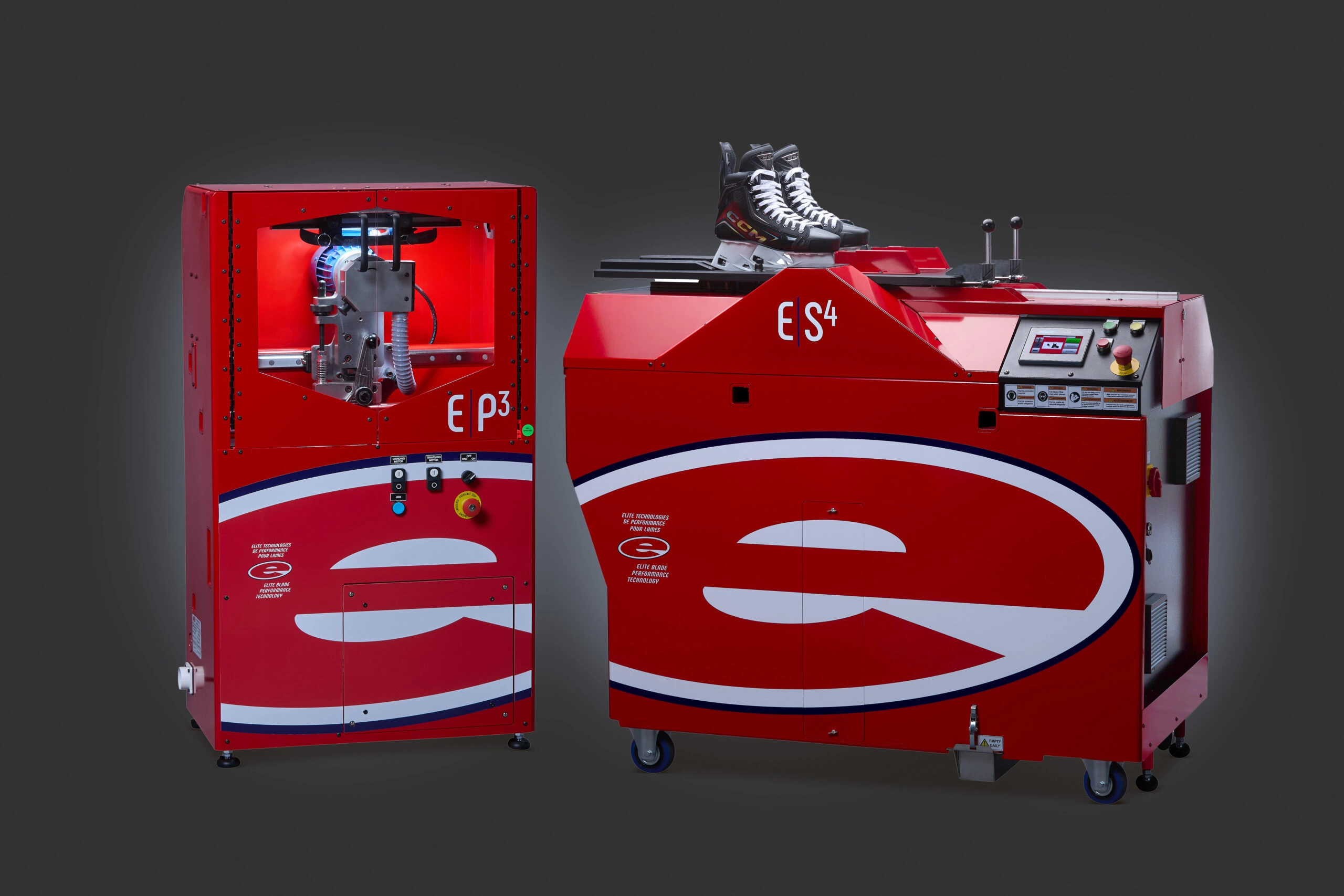 Elite E-P3 Profiler and E-S4 Automated Sharpener side by side